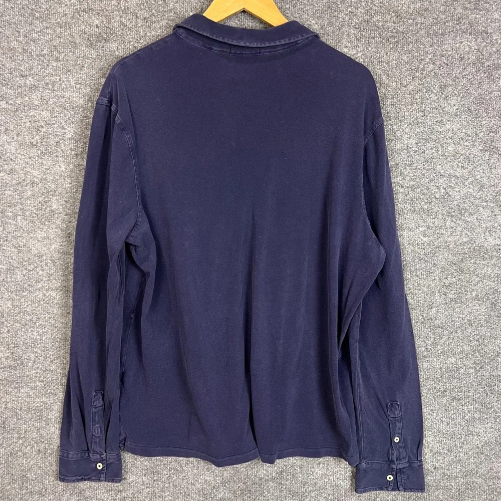 Polo Ralph Lauren Polo Shirt Mens XXL Navy Blue Excellent Featherweight Mesh